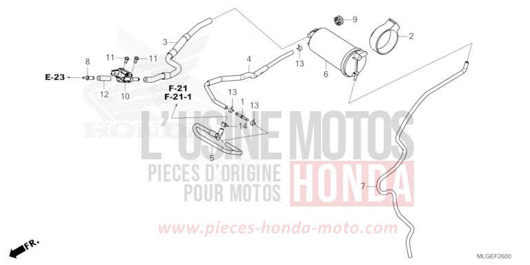CUVETTE de Africa Twin DCT GRAND PRIX RED (R380B) 2023